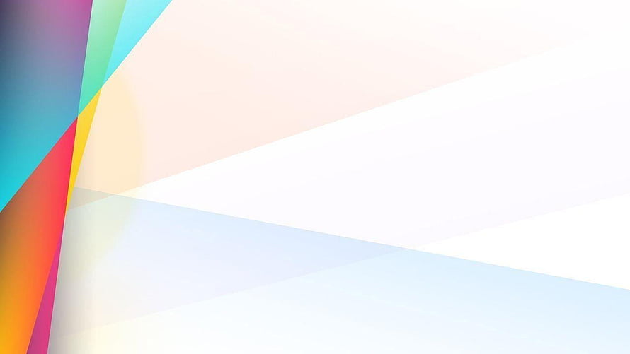 Minimalist Geometric Abstract Design with Vibrant Colorful Diagonal Shapes on White Background HD wallpaper
