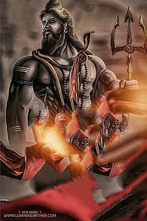 Lord Shiva Holding Trishul With Glowing Energy And Snake Around Neck HD phone wallpaper