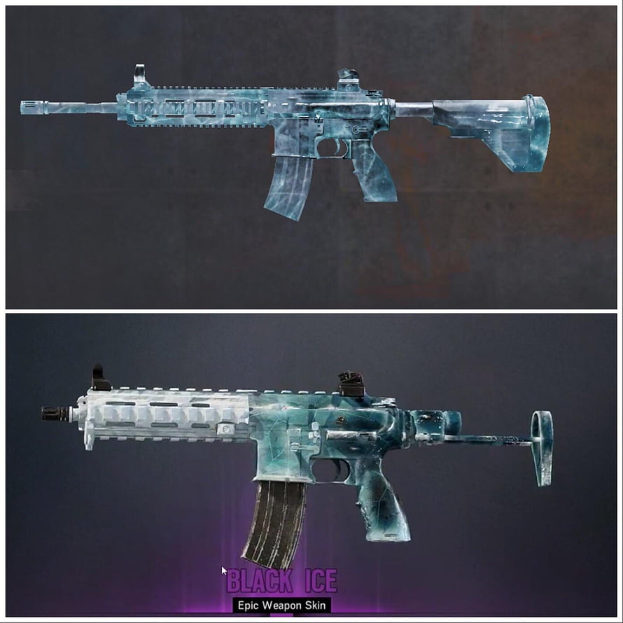 PUBG Mobile M416 Glacier and Black Ice Epic Weapon Skins Showcase HD phone wallpaper