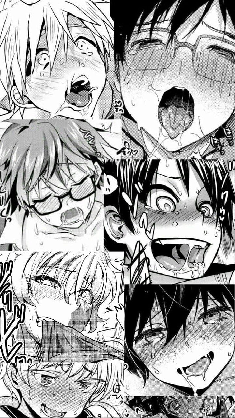 Black and White Anime Manga Panel Compilation Featuring Expressive Character Faces HD phone wallpaper