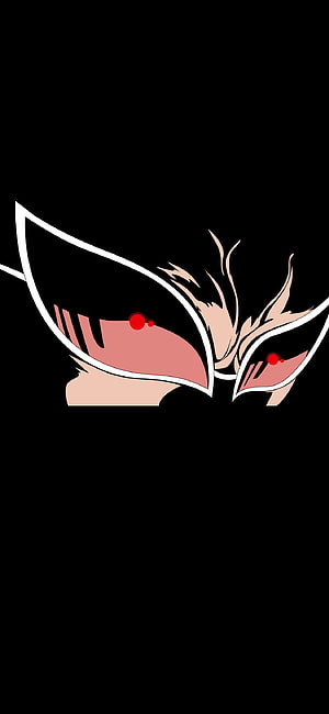 Minimalist Donquixote Doflamingo Anime Eyes on Black Background HD phone wallpaper