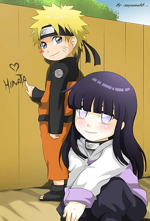 Naruto and Hinata Chibi Anime Wallpaper HD phone wallpaper