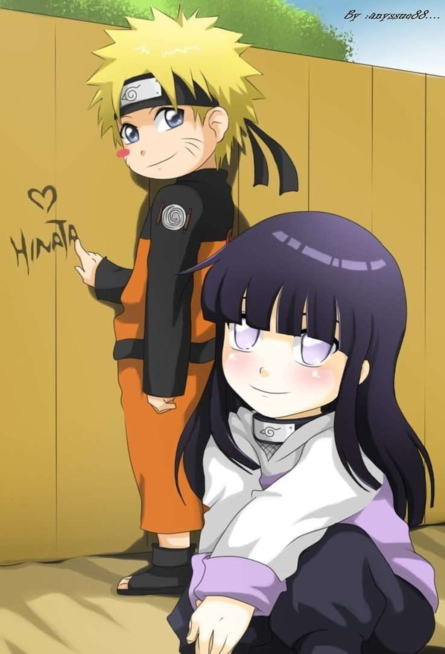 Naruto and Hinata Chibi Anime Wallpaper HD phone wallpaper