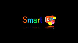 Smart Box TV Streaming Interface Logo on Black Background HD wallpaper