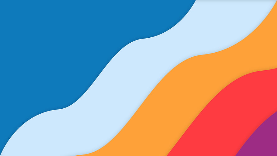 Abstract Colorful Wavy Layers Wallpaper With Blue Orange Red And Purple Curves HD wallpaper