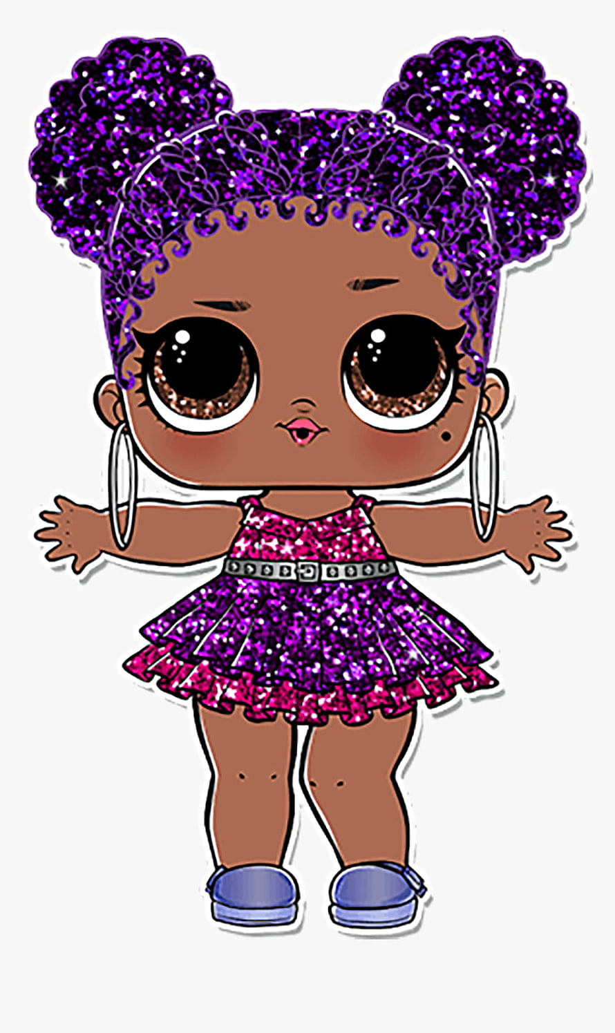 L.O.L. Surprise Purple Queen Doll with Glittery Hair and Sparkling Dress HD phone wallpaper