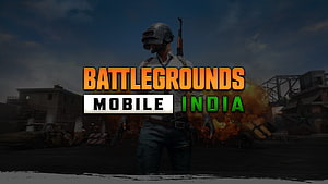Battlegrounds Mobile India Soldier Character with Helmet and Weapon in War Zone HD wallpaper