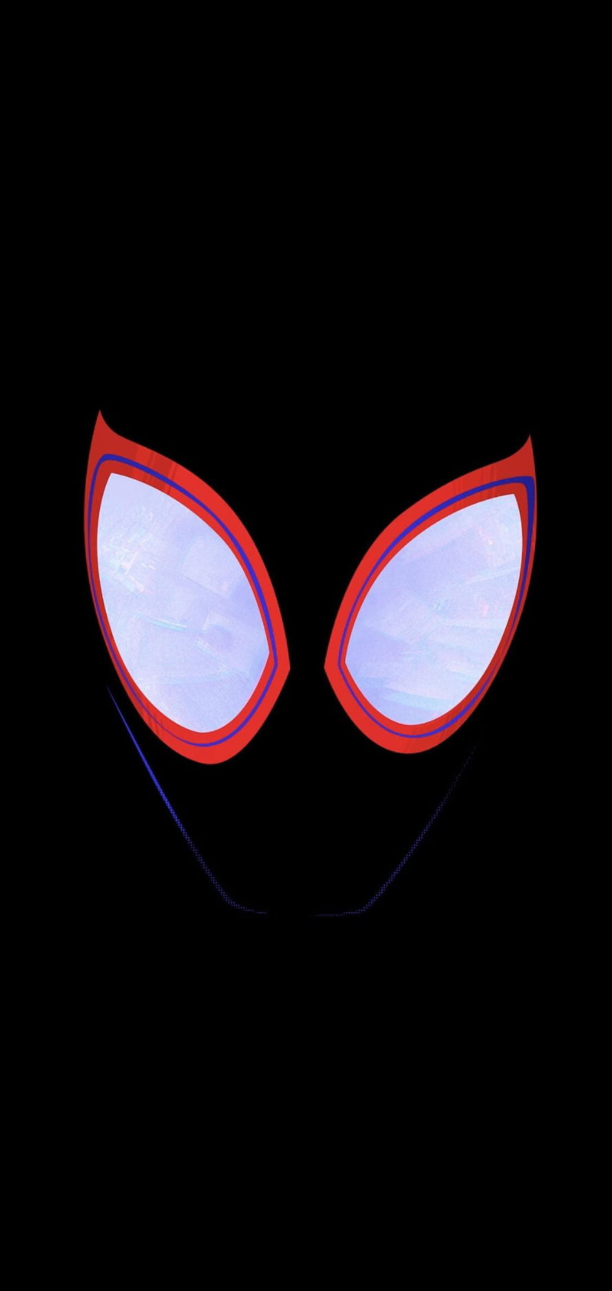 Miles Morales Spider-Man Mask Eyes Minimalist Black Background, Miles morales : Spiderman, miles morales logo HD phone wallpaper
