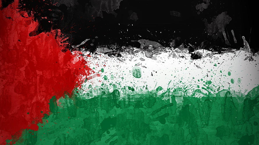 Palestine Flag Abstract Watercolor Paint Splash Artwork HD wallpaper