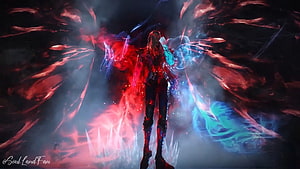 Soul Land Fan Art Featuring Tang San With Dual Elemental Wings HD wallpaper