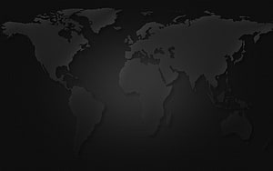 Dark Minimalist World Map with Subtle Diagonal Texture on Black Background HD wallpaper