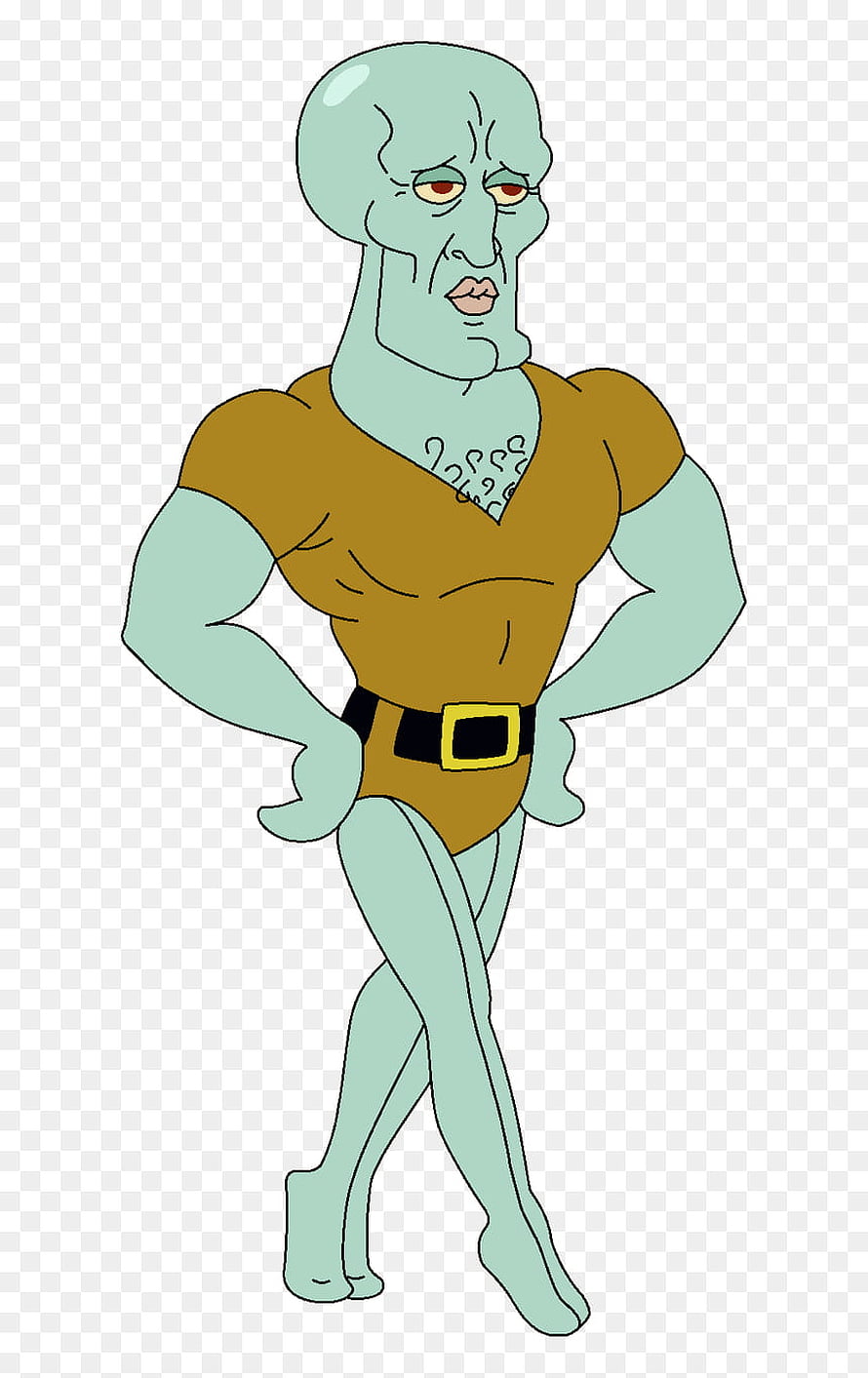 Merman Man Ray from SpongeBob SquarePants in Brown Swimsuit, Handsome Squidward, Png HD phone wallpaper