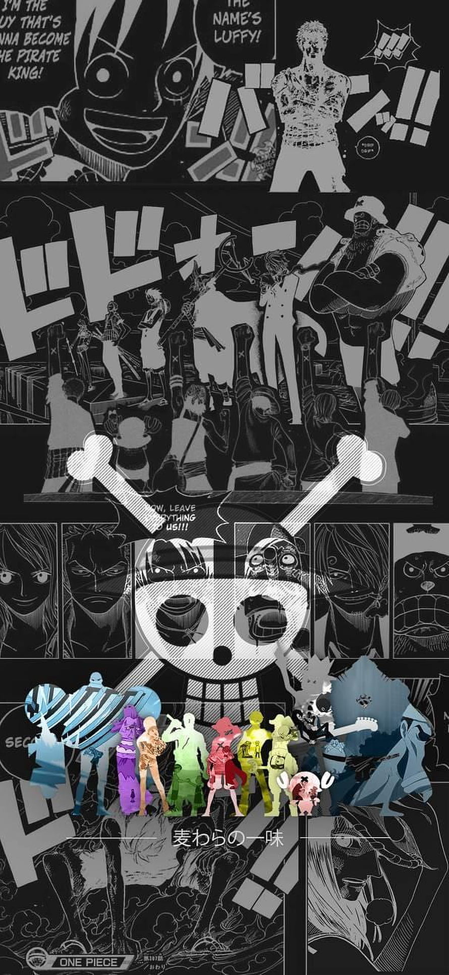 One Piece Straw Hat Pirates Manga Artwork Wallpaper, One Piece Android, one piece zoro android HD phone wallpaper