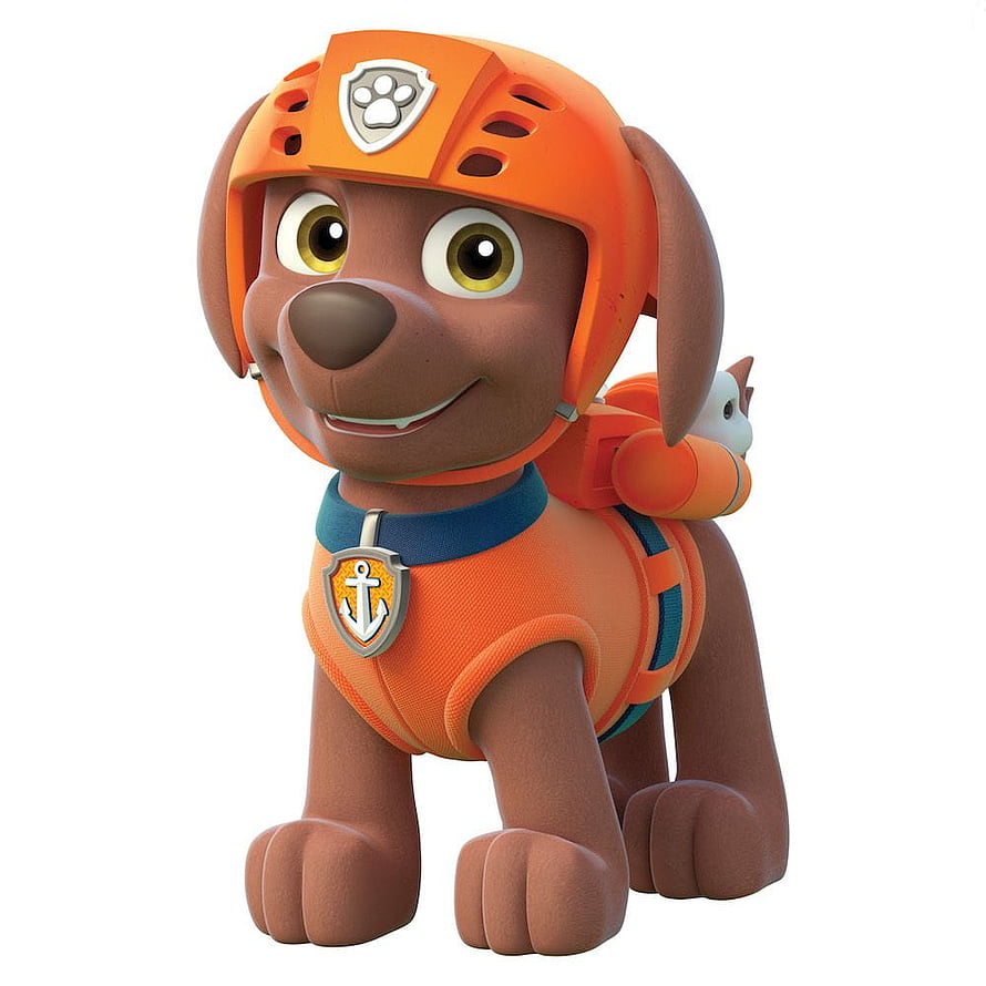 Zuma from Paw Patrol in Orange Rescue Gear and Helmet HD phone wallpaper