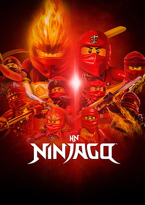 Lego Ninjago Kai Fire Ninja Team Group Poster HD phone wallpaper