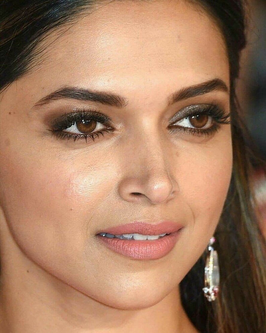 Deepika Padukone Close-Up Portrait With Smoky Eye Makeup And Elegant Earrings HD phone wallpaper