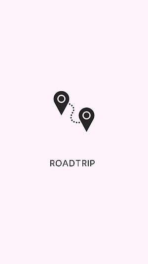 Minimalist Roadtrip Map Pin Icon on Pastel Pink Background HD phone wallpaper