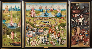 The Garden of Earthly Delights Triptych by Hieronymus Bosch HD wallpaper