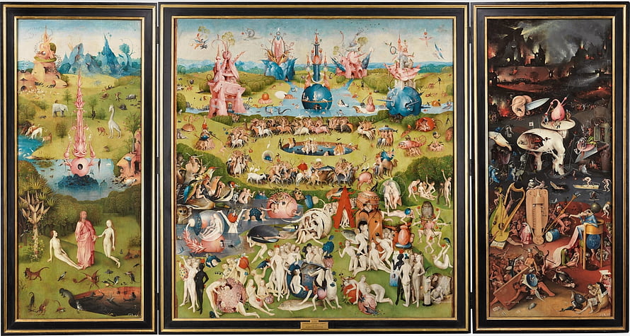 The Garden of Earthly Delights Triptych by Hieronymus Bosch HD wallpaper
