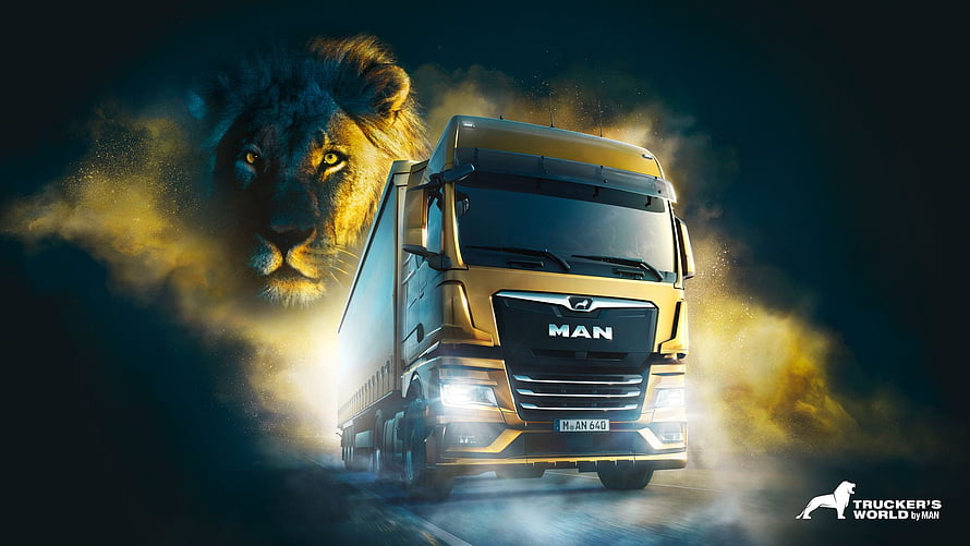 MAN TGX Truck with Golden Lion Spirit in Trucker's World by MAN, 4 Man Truck Pics, man tgx HD wallpaper