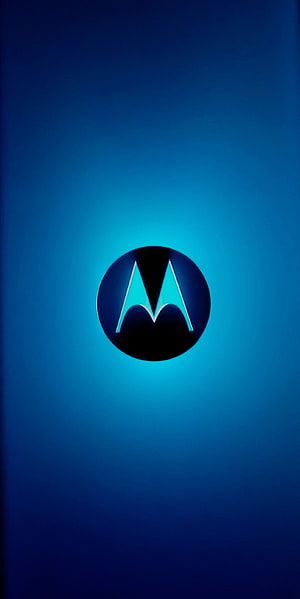 Motorola Logo on Blue Gradient Background HD phone wallpaper