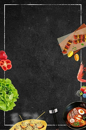 Assorted Japanese Cuisine And Fresh Ingredients On Black Slate Background HD phone wallpaper
