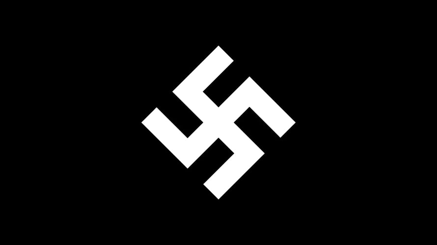 White Swastika Symbol on Black Background HD wallpaper