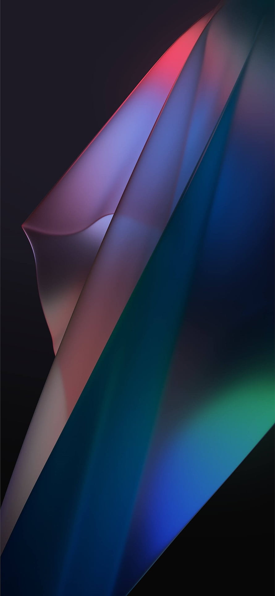Abstract 3D Render of Flowing Silk Ribbons in Blue, Pink, and Teal HD phone wallpaper