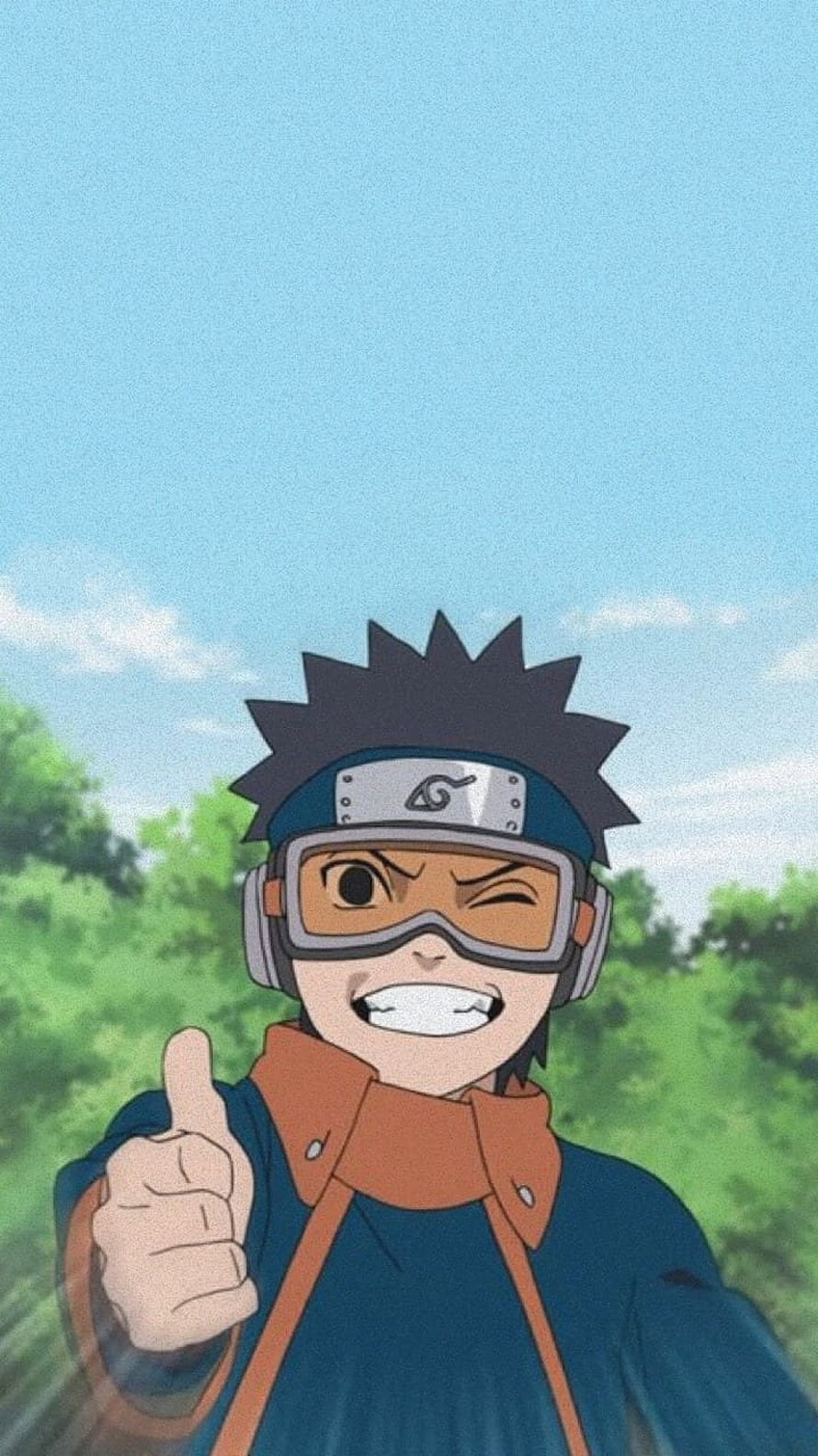 Uchiha Itachi Winking and Giving a Thumbs Up in Anime Style HD phone wallpaper