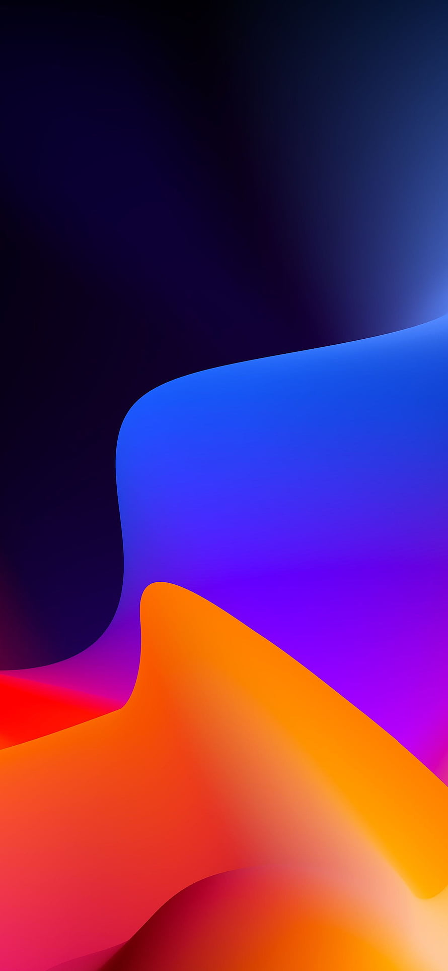 Abstract Gradient Wallpaper With Smooth Blue Purple And Orange Waves HD phone wallpaper