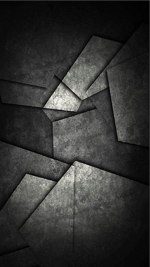 Dark Geometric Polygon Abstract Background with Textured Concrete Surfaces HD phone wallpaper