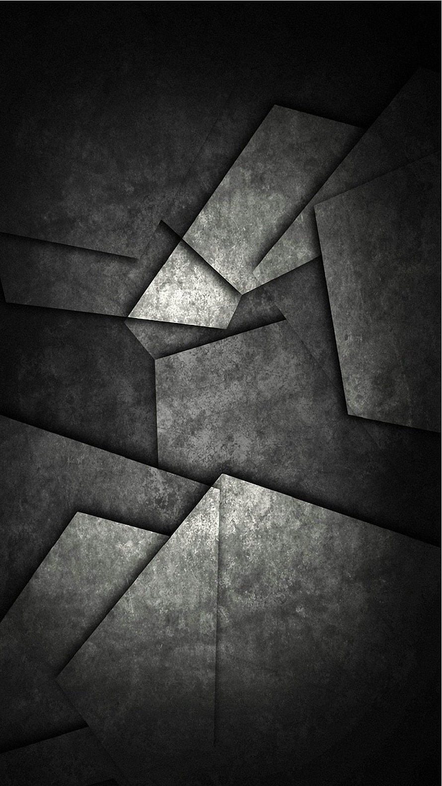Dark Geometric Polygon Abstract Background with Textured Concrete Surfaces HD phone wallpaper