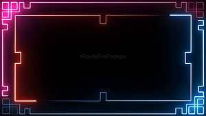 Cyberpunk Neon Frame Border with Pink and Blue Glow on Dark Background HD wallpaper