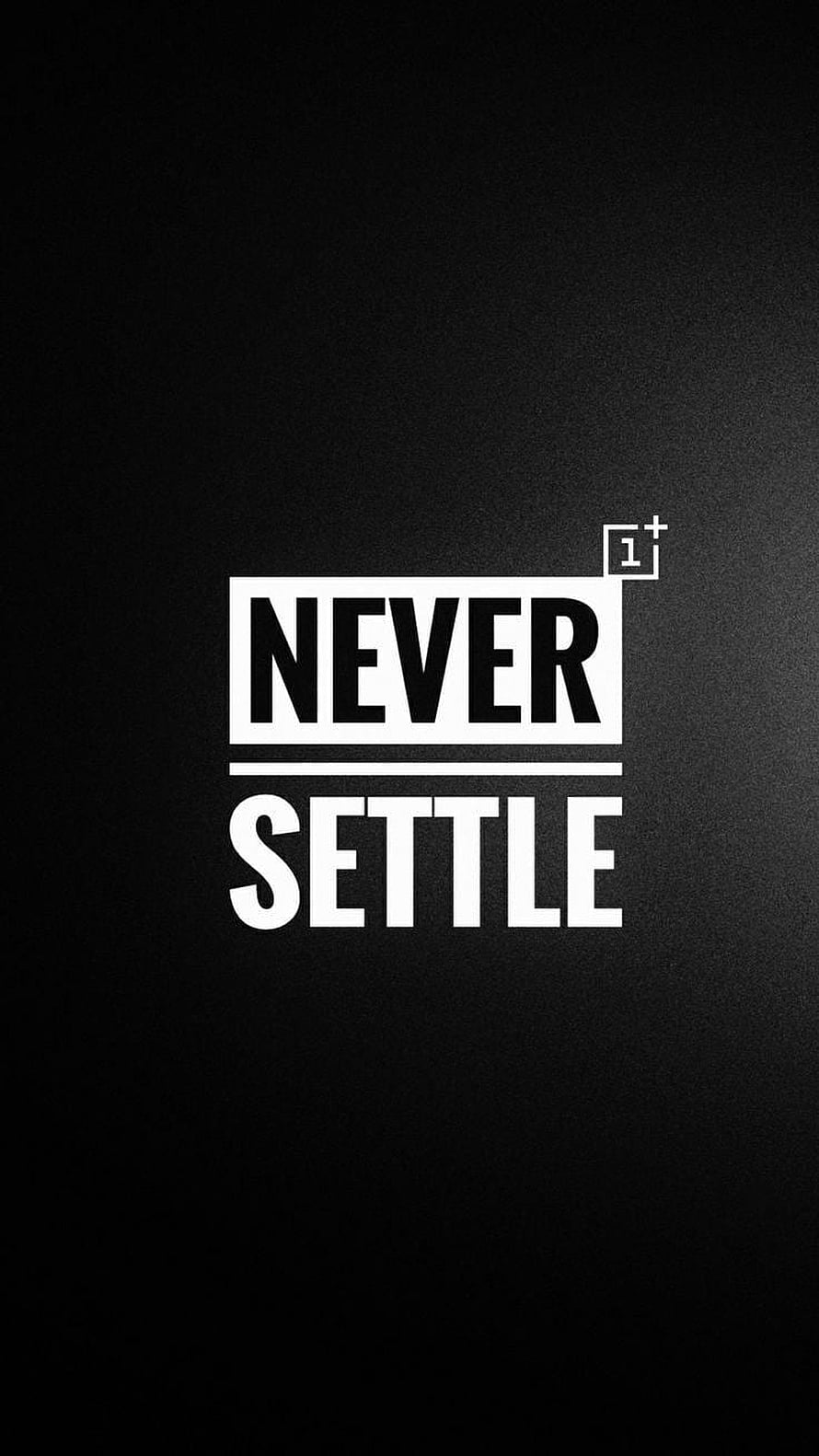 OnePlus Never Settle Logo on Black Background HD phone wallpaper