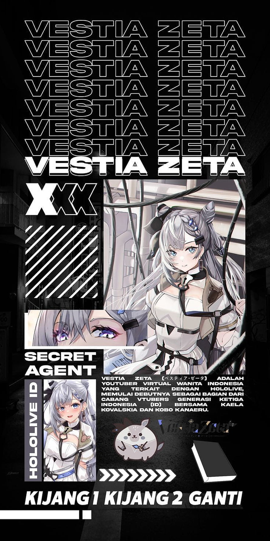Vestia Zeta HoloLive VTuber Anime Character Profile Wallpaper HD phone wallpaper