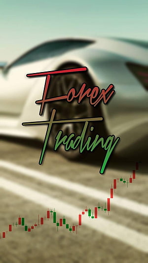 Forex Trading Concept with Candlestick Chart and Luxury Car Background HD phone wallpaper