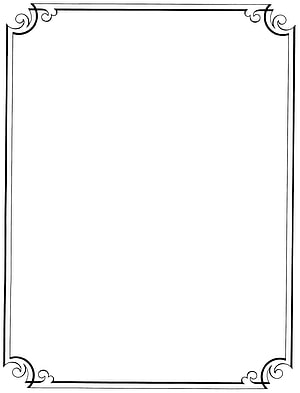 Elegant Black and White Ornamental Page Border with Decorative Corner Flourishes HD phone wallpaper