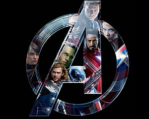 The Avengers Team Logo Featuring Iron Man Thor Captain America Black Widow Hulk Hawkeye and Loki, 2012 The Avengers, #the avenger HD wallpaper
