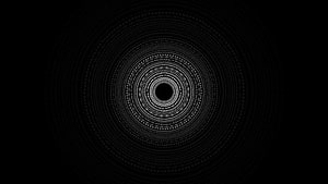 Hypnotic Black and White Geometric Mandala Pattern with Intricate Circular Design HD wallpaper