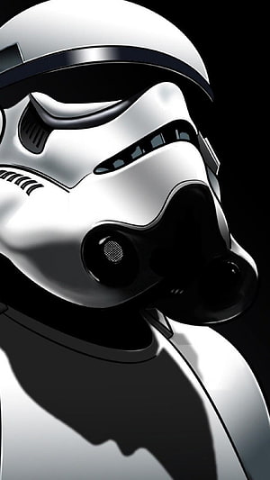 Star Wars First Order Stormtrooper Helmet Close-Up Portrait HD phone wallpaper