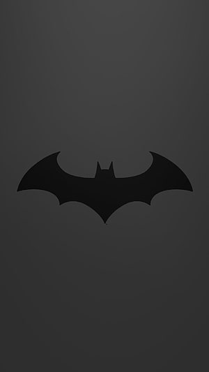 Minimalist Batman Logo on Dark Gray Background, Batman Logo , batman screensaver HD phone wallpaper