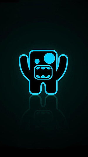 FNAF Funtime Freddy Neon Blue Glowing Logo Wallpaper HD phone wallpaper