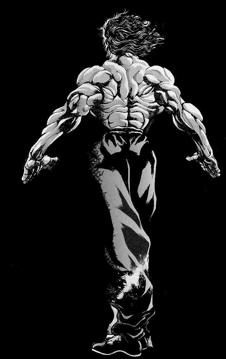 Baki Hanma Back View Illustration HD phone wallpaper