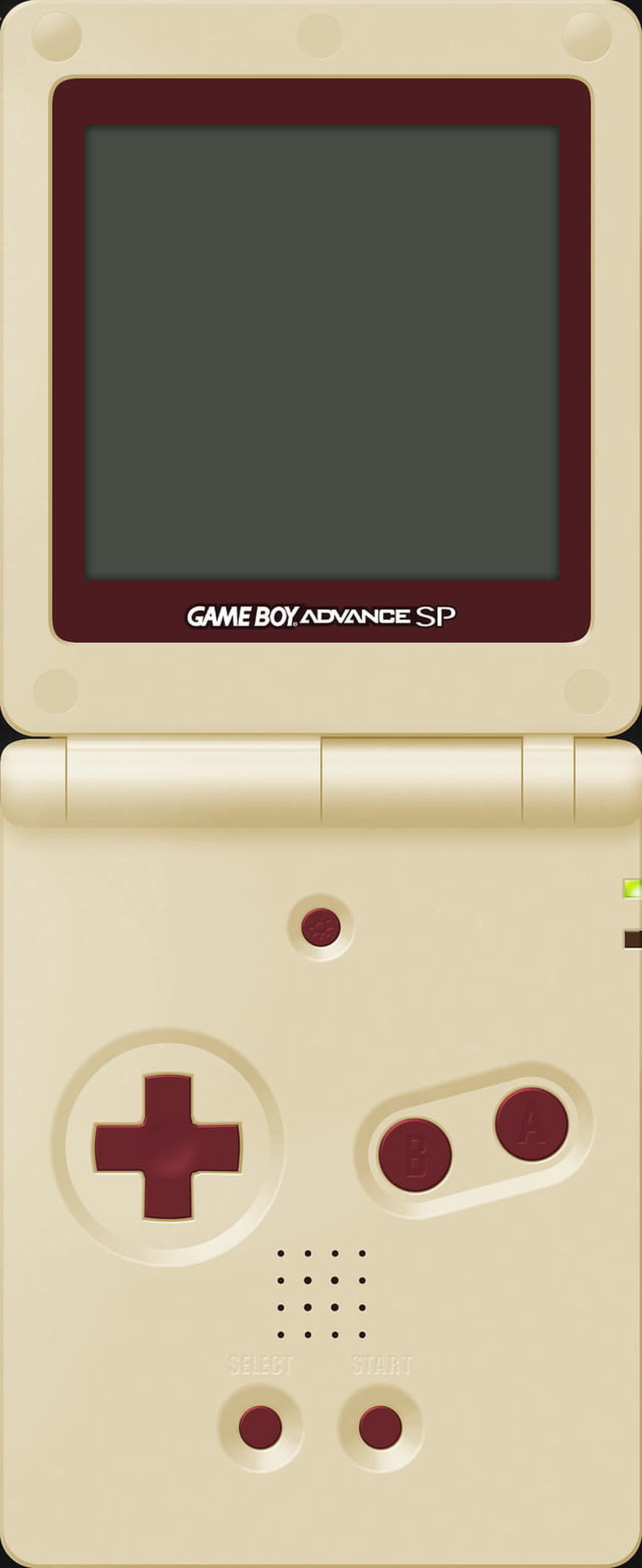Cream and Maroon Game Boy Advance SP Handheld Console HD phone wallpaper