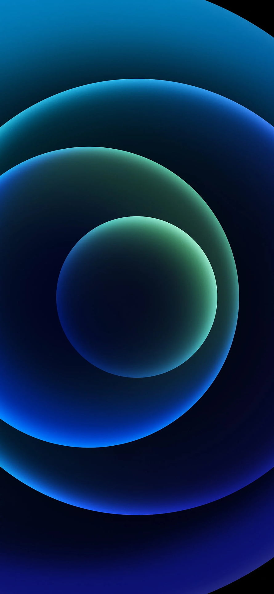 Abstract Blue and Green Concentric Circles Wallpaper HD phone wallpaper