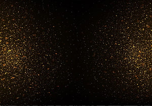 Gold Glitter Texture on Black Background with Sparkling Particles and Dark Center HD wallpaper