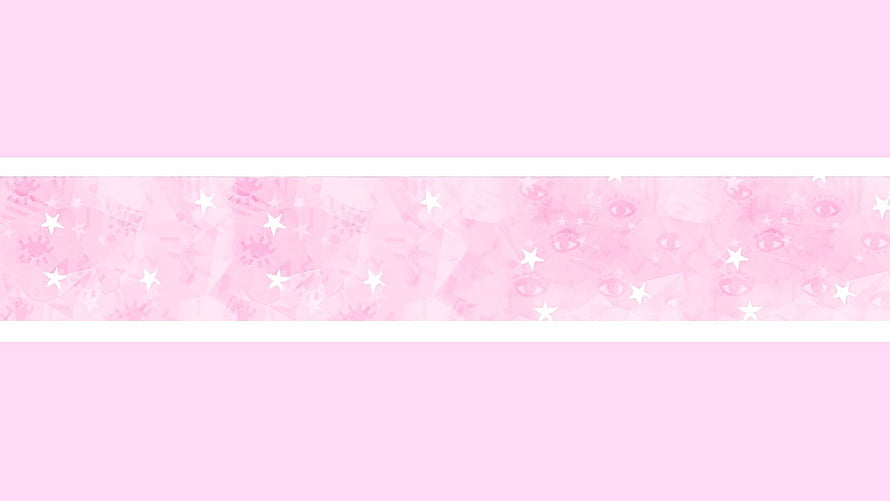 Soft Pink Aesthetic Wallpaper With White Stars And Dreamy Anime Eyes Pattern HD wallpaper