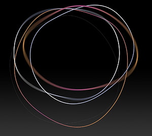 Minimalist Abstract Wallpaper with Intersecting Colorful Circles on Black Background HD wallpaper
