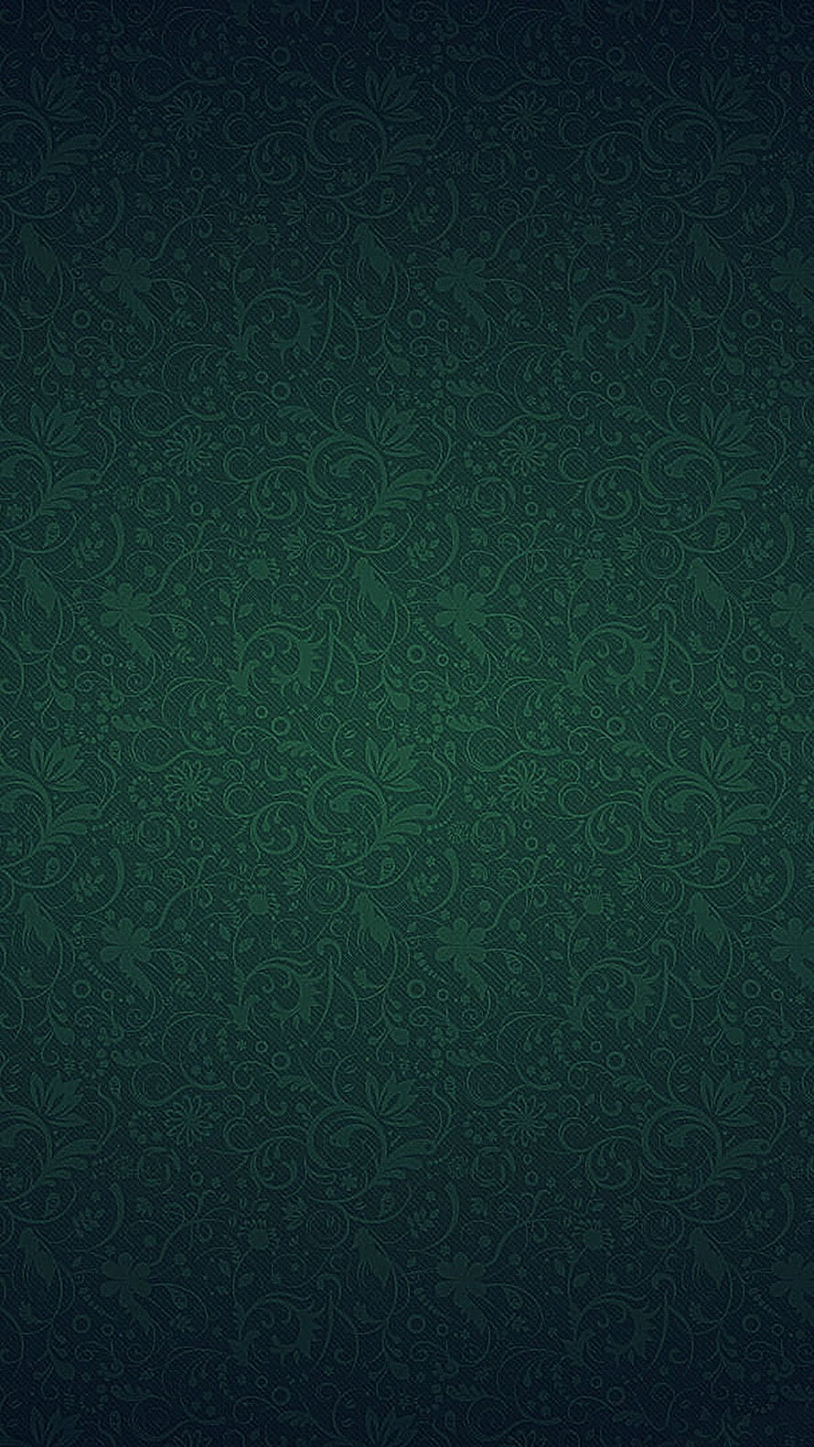 Dark Green Floral Damask Pattern with Ornate Vintage Texture HD phone wallpaper