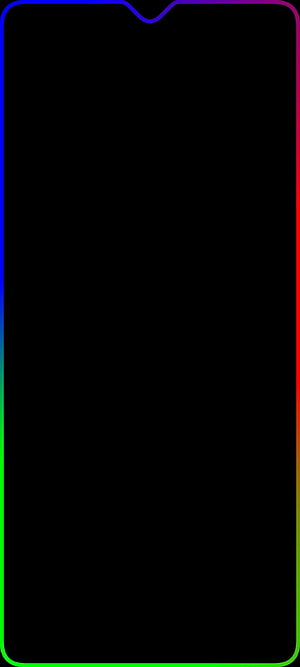 Minimalist RGB Gradient Border Frame on Black Background for Smartphone Screens HD phone wallpaper